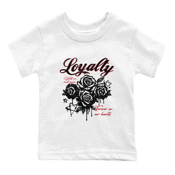 Sneaker match tees – Sneaker Tees To Match Air Jordan 4 Flight Club Shoes – Loyalty Kids T-Shirt White 2