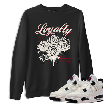 Sneaker match tees – Sneaker Tees To Match Air Jordan 4 Flight Club Shoes – Loyalty Tee Black 1