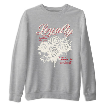 Sneaker match tees – Sneaker Tees To Match Air Jordan 4 Flight Club Shoes – Loyalty Tee Heather Grey 2