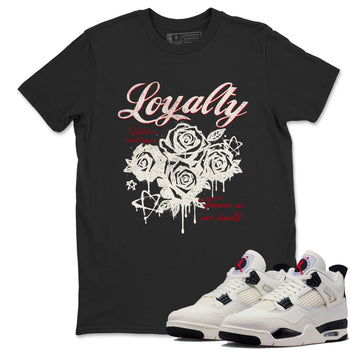 Sneaker match tees – Sneaker Tees To Match Air Jordan 4 Flight Club Shoes – Loyalty Tee Black 1
