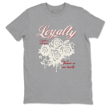 Sneaker match tees – Sneaker Tees To Match Air Jordan 4 Flight Club Shoes – Loyalty Tee Heather Grey 2