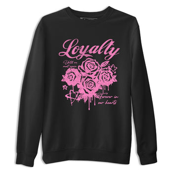 Perfect Valentine's Day Gifts graphic tee  – Sneaker Tees To Match Air Jordan 4 Pink Thunder – Loyalty Tee Black 2