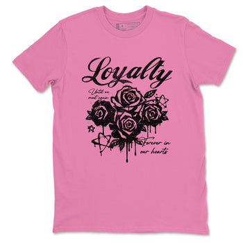 Perfect Valentine's Day Gifts graphic tee  – Sneaker Tees To Match Air Jordan 4 Pink Thunder – Loyalty Tee Bubble Gum 2