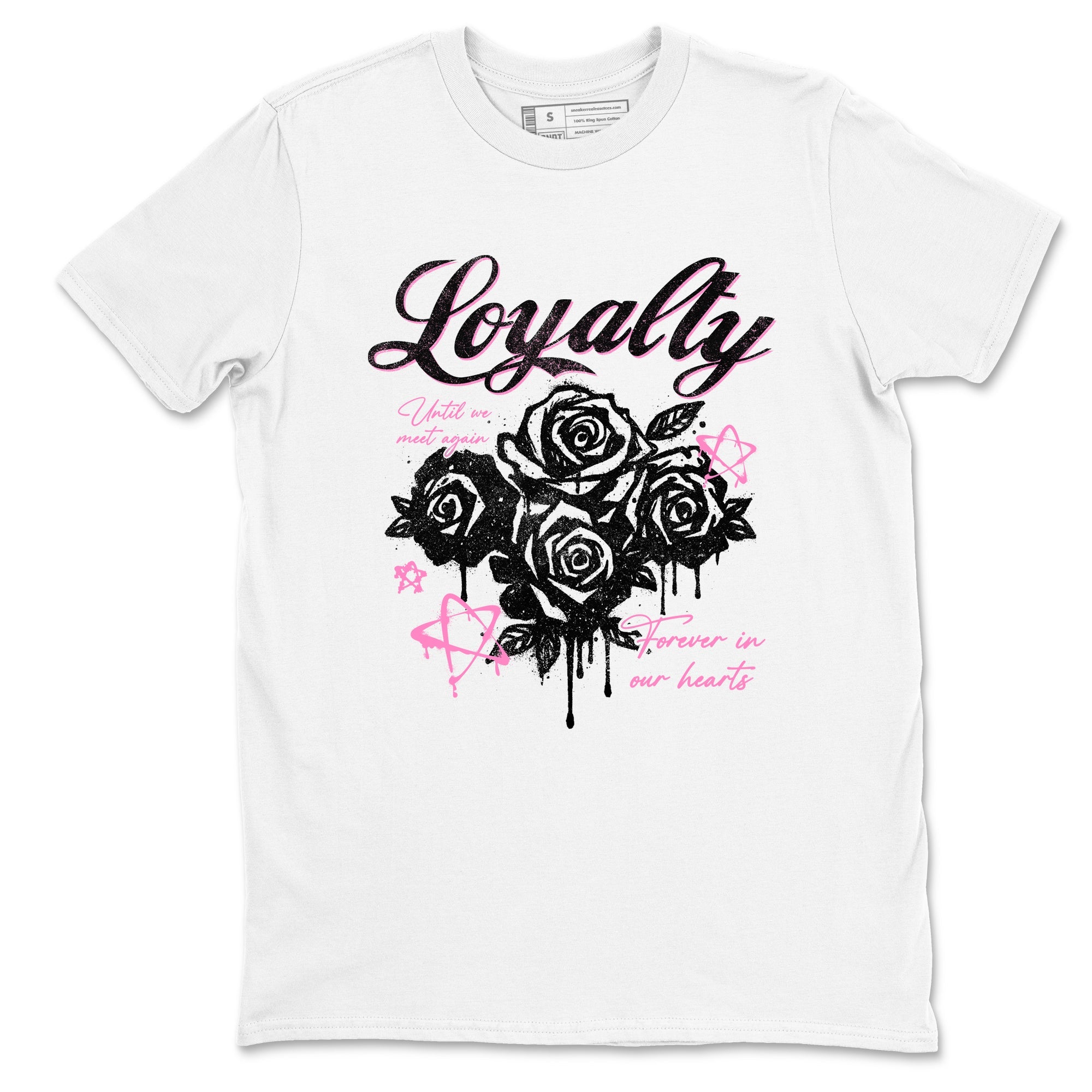 Perfect Valentine's Day Gifts graphic tee  – Sneaker Tees To Match Air Jordan 4 Pink Thunder – Loyalty Tee White 2