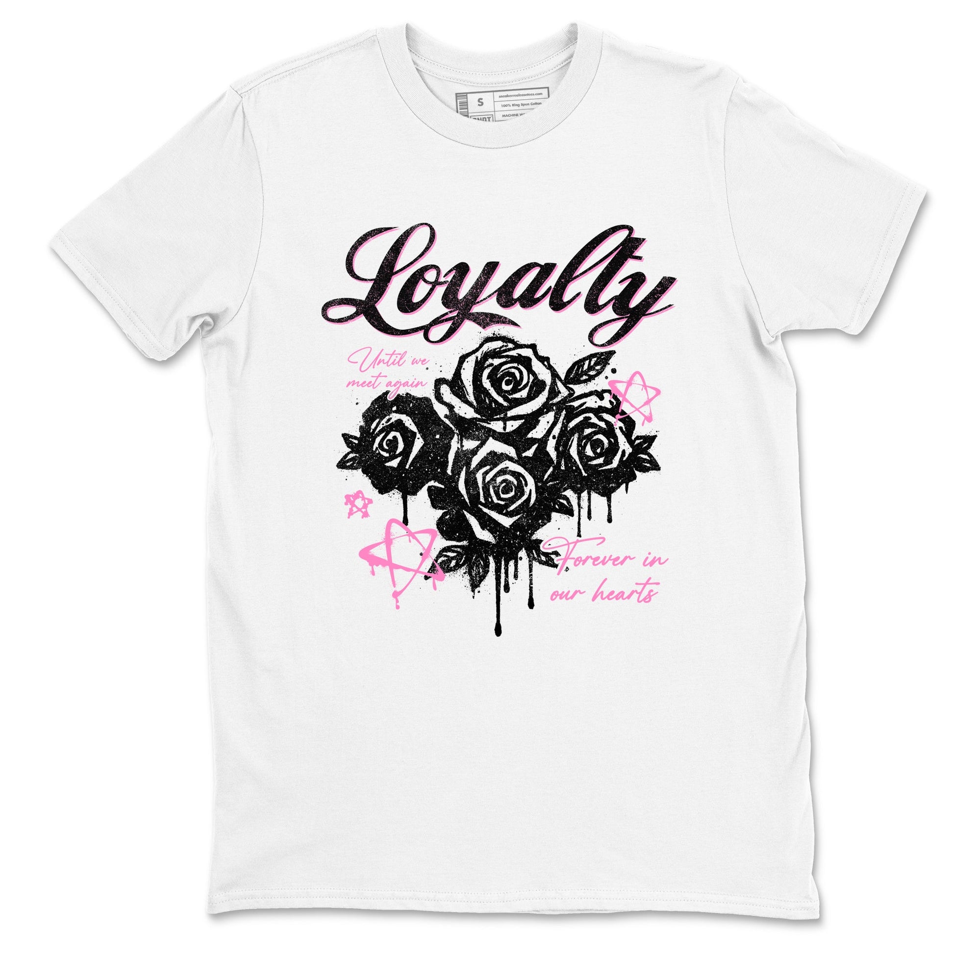 Perfect Valentine's Day Gifts graphic tee  – Sneaker Tees To Match Air Jordan 4 Pink Thunder – Loyalty Tee White 2