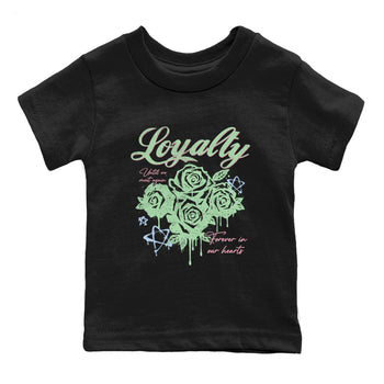 Best Sneakerfits graphic tee – Perfect Valentine's Day outfits to match Air Jordan 4 Valentines Day Kids – Loyalty Kids T-Shirt Black 2