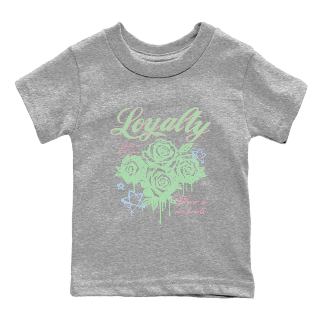 Best Sneakerfits graphic tee – Perfect Valentine's Day outfits to match Air Jordan 4 Valentines Day Kids – Loyalty Kids T-Shirt Heather Grey 2