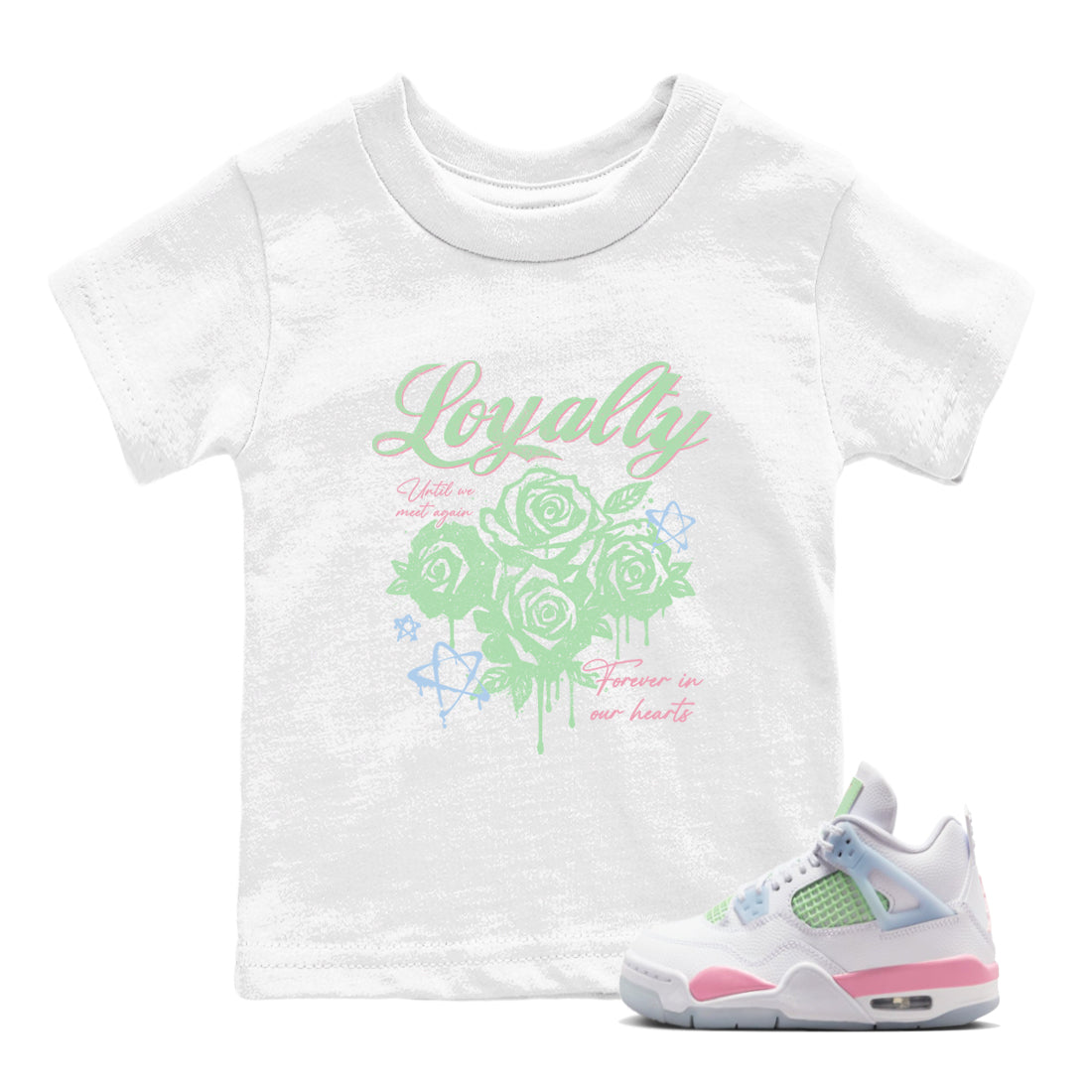 Best Sneakerfits graphic tee – Perfect Valentine's Day outfits to match Air Jordan 4 Valentines Day Kids – Loyalty Kids T-Shirt White 1