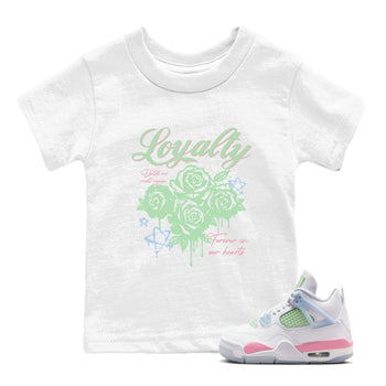 Best Sneakerfits graphic tee – Perfect Valentine's Day outfits to match Air Jordan 4 Valentines Day Kids – Loyalty Kids T-Shirt White 1