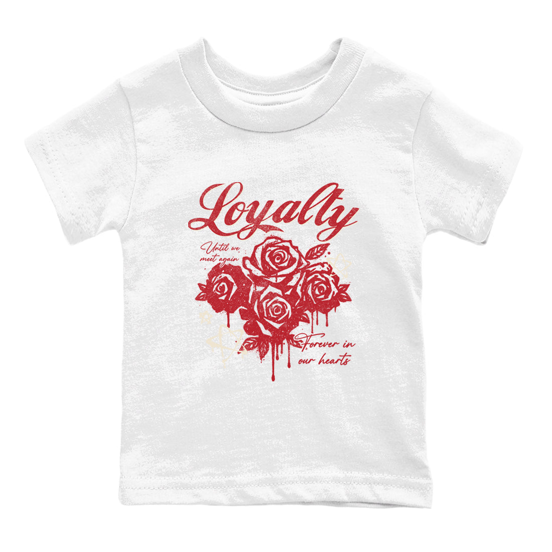 Sneaker match tees – Sneaker Tees To Match Air Jordan 4 Valentines Day Shoes – Loyalty Kids T-Shirt White 2