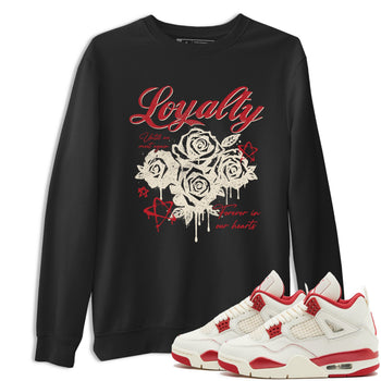 Sneaker match tees – Sneaker Tees To Match Air Jordan 4 Valentines Day Shoes – Loyalty Tee Black 1