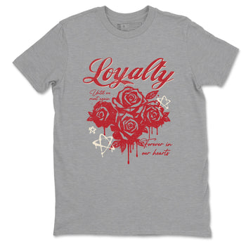 Sneaker match tees – Sneaker Tees To Match Air Jordan 4 Valentines Day Shoes – Loyalty Tee Heather Grey 2