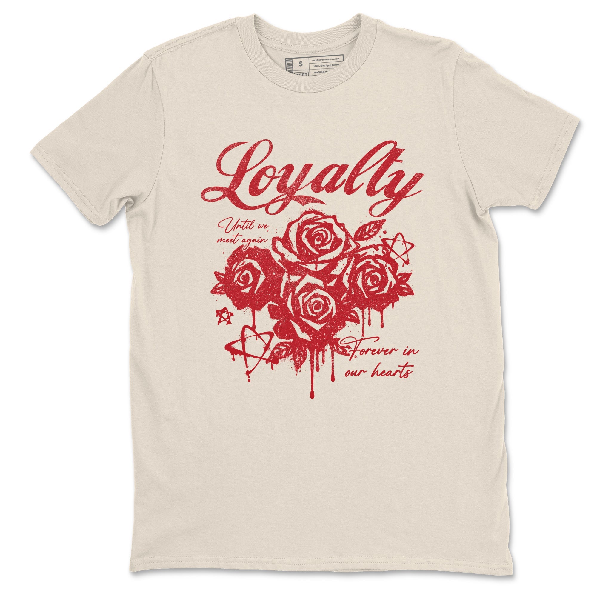 Sneaker match tees – Sneaker Tees To Match Air Jordan 4 Valentines Day Shoes – Loyalty Tee Natural 2