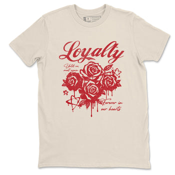 Sneaker match tees – Sneaker Tees To Match Air Jordan 4 Valentines Day Shoes – Loyalty Tee Natural 2
