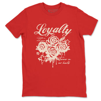 Sneaker match tees – Sneaker Tees To Match Air Jordan 4 Valentines Day Shoes – Loyalty Tee Red 2