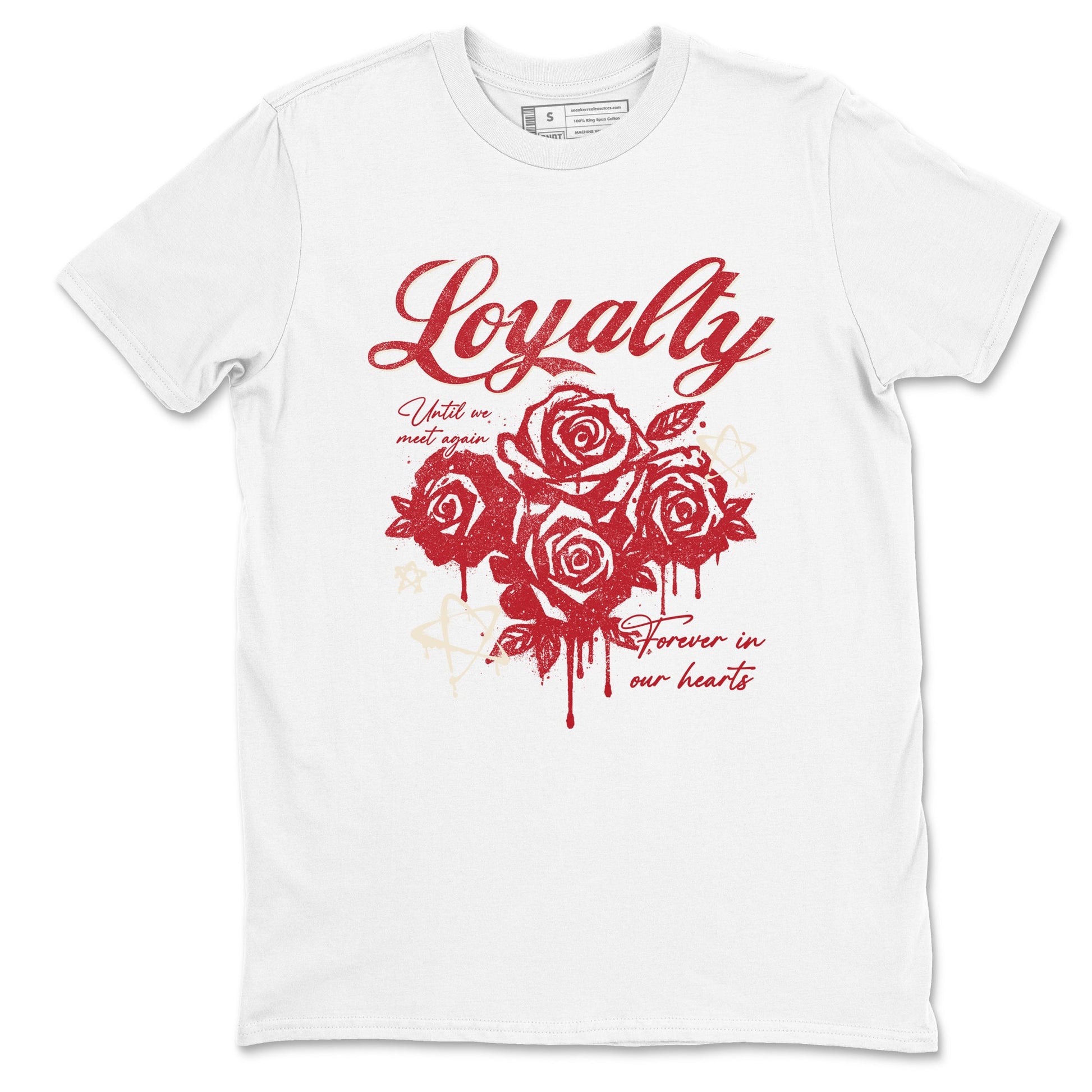 Sneaker match tees – Sneaker Tees To Match Air Jordan 4 Valentines Day Shoes – Loyalty Tee White 2
