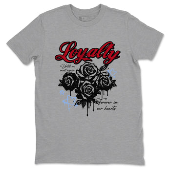 Sneaker match tees – Sneaker Tees To Match Air Jordan 5 Fire Red Shoes – Loyalty Tee Heather Grey 2