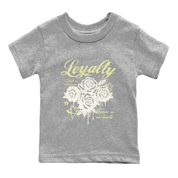 Sneaker match tees – Sneaker Tees To Match Air Jordan 5 Luminous Green Shoes – Loyalty Kids T-Shirt Heather Grey 2