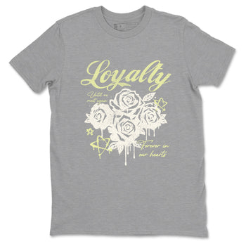 Sneaker match tees – Sneaker Tees To Match Air Jordan 5 Luminous Green Shoes – Loyalty Tee Heather Grey 2