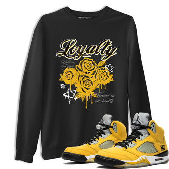 Sneaker match tees – Sneaker Tees To Match Air Jordan 5 Tokyo Shoes – Loyalty Tee Black 1