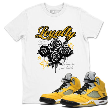 Sneaker match tees – Sneaker Tees To Match Air Jordan 5 Tokyo Shoes – Loyalty Tee White 1