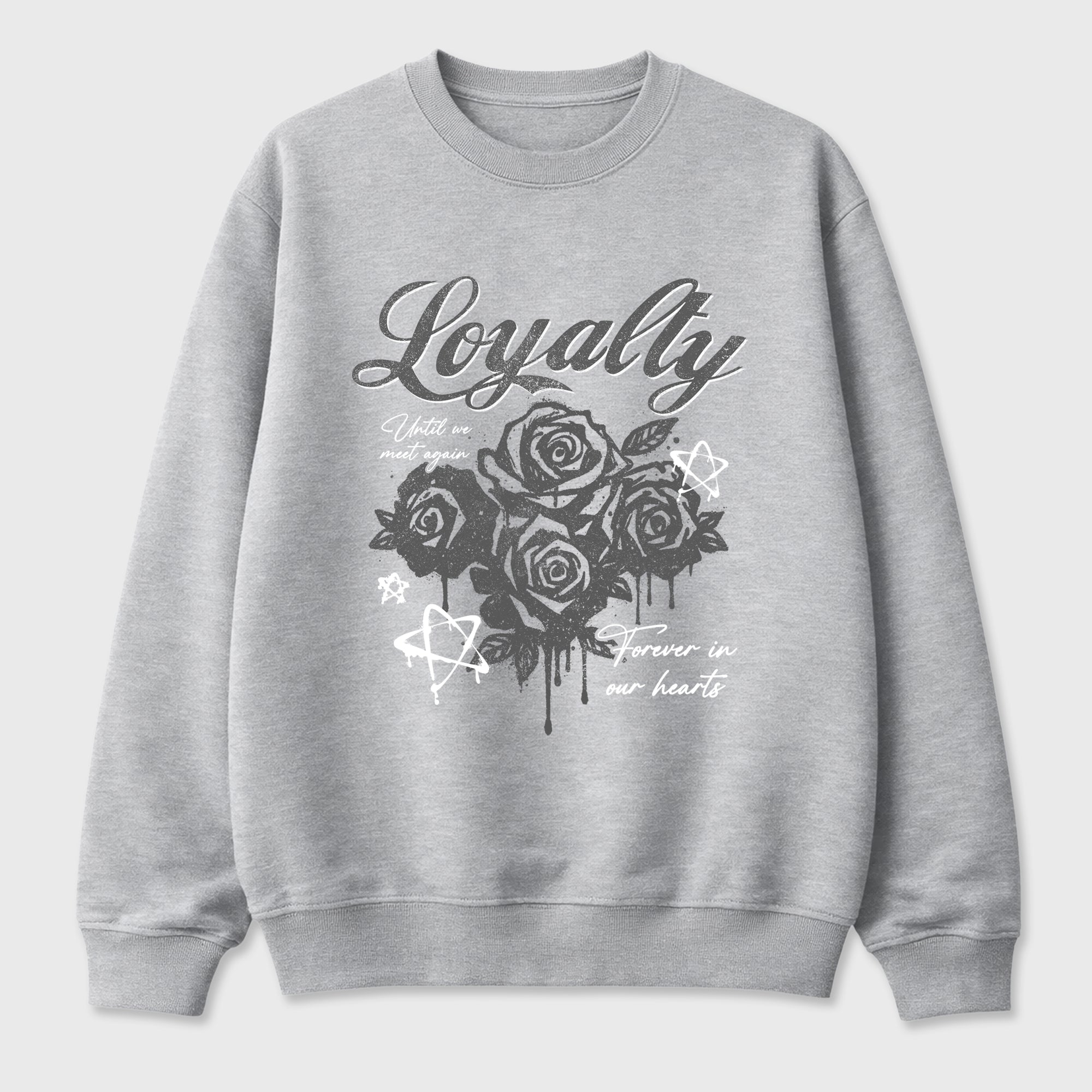 Sneaker match tees – Sneaker Tees To Match Air Jordan 5 Wolf Grey Shoes – Loyalty Tee Heather Grey 2