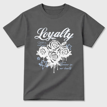 Sneaker match tees – Sneaker Tees To Match Air Jordan 5 Wolf Grey Shoes – Loyalty Tee Cool Grey 2