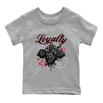 Sneaker match tees – Sneaker Tees To Match Air Jordan 6 Reverse Infrared Shoes – Loyalty Kids T-Shirt Heather Grey 2