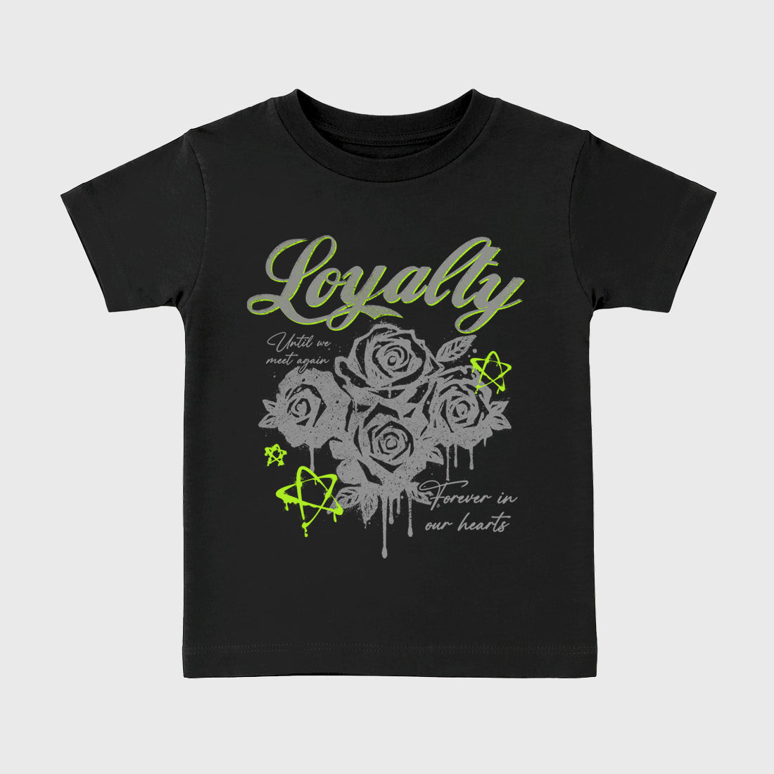 Sneaker match tees – Sneaker Tees To Match Air Max 90 Neon Yellow Shoes – Loyalty Kids T-Shirt Black 2