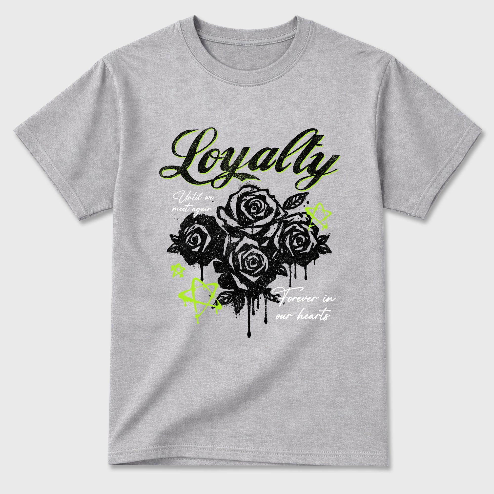 Sneaker match tees – Sneaker Tees To Match Air Max 90 Neon Yellow Shoes – Loyalty Tee Heather Grey 2