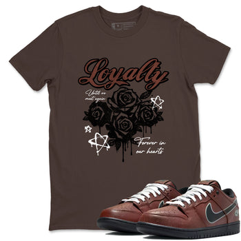 Sneaker match tees – Sneaker Tees To Match Dunk Low Football Shoes – Loyalty Tee Dark Chocolate 1
