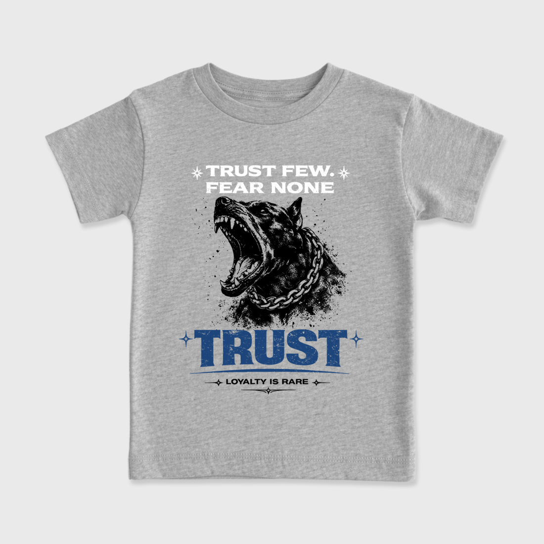 Loyalty is Rare Baby & Kids Graphic T-Shirt featuring original artwork designed to match the Air Jordan 3 True Blue. Heather Grey 2 Kids Graphic Tee.