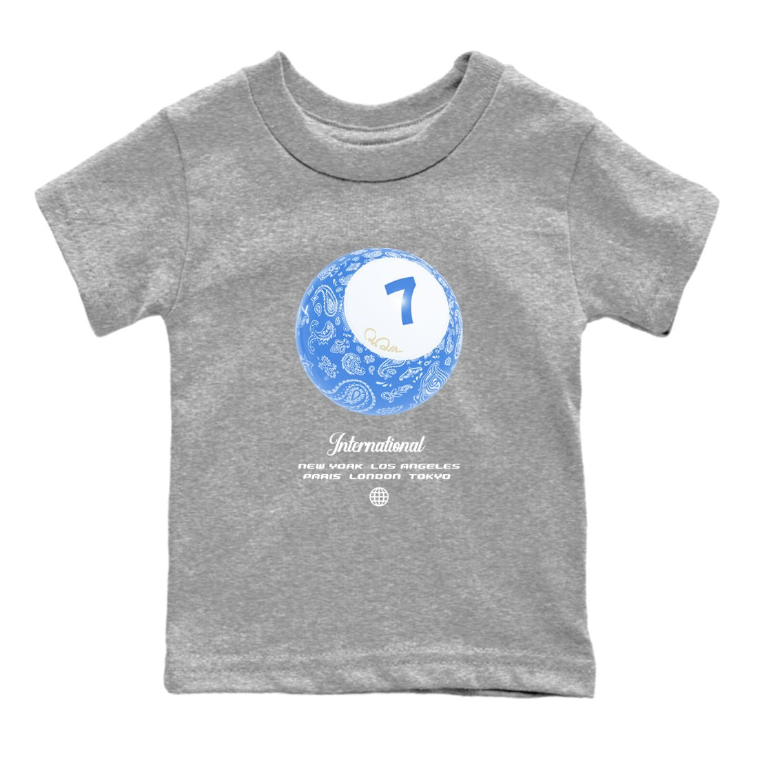 Air Jordan 3 Lucky Shorts shirts to match jordans Lucky Ball sneaker match tees Air Jordan 3 Retro Lucky Shorts match shoes to clothes SNRT Sneaker Tees Youth Baby Heather Grey 2 tee