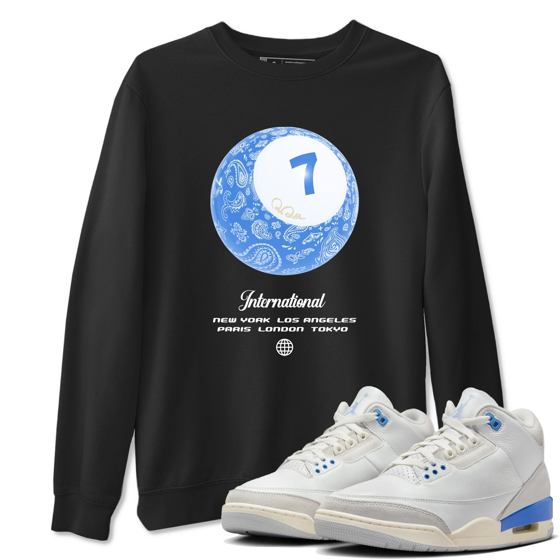 Air Jordan 3 Lucky Shorts shirts to match jordans Lucky Ball sneaker match tees Air Jordan 3 Retro Lucky Shorts match shoes to clothes SNRT Sneaker Tees unisex cotton Black 1 shirts
