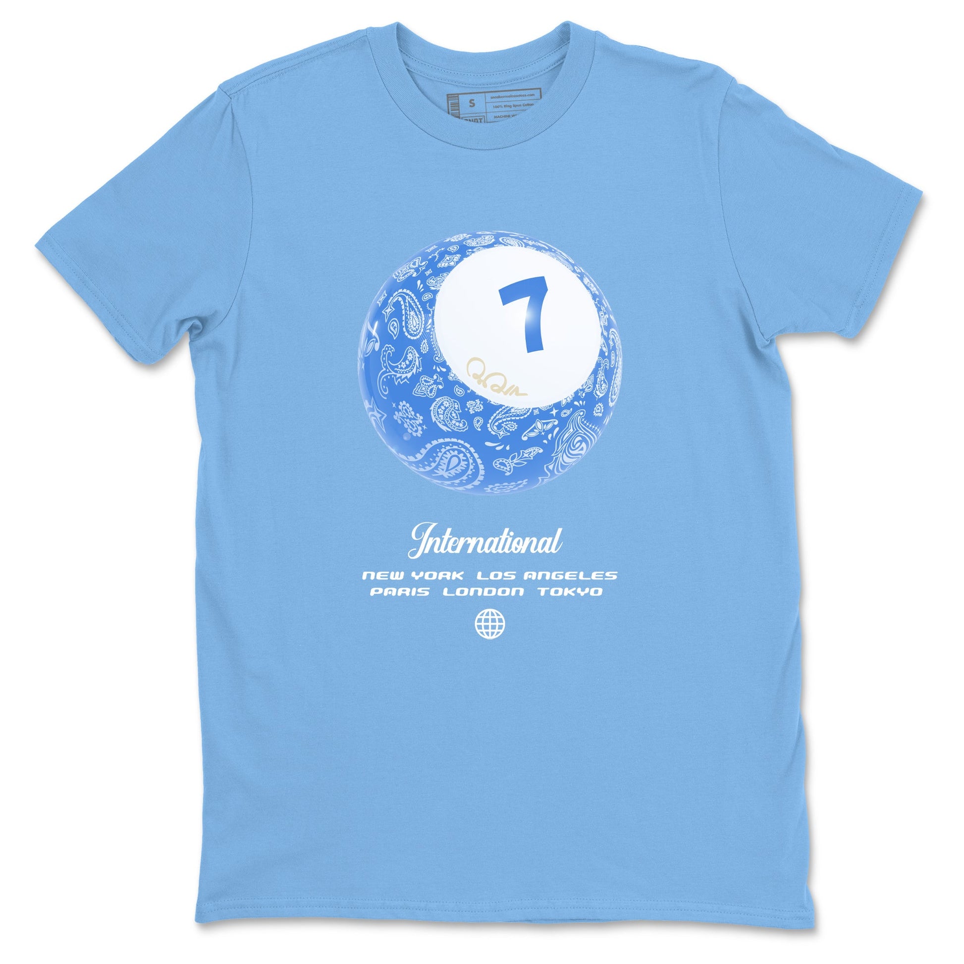 Air Jordan 3 Lucky Shorts shirts to match jordans Lucky Ball sneaker match tees Air Jordan 3 Retro Lucky Shorts match shoes to clothes SNRT Sneaker Tees unisex cotton Carolina Blue 2 shirts