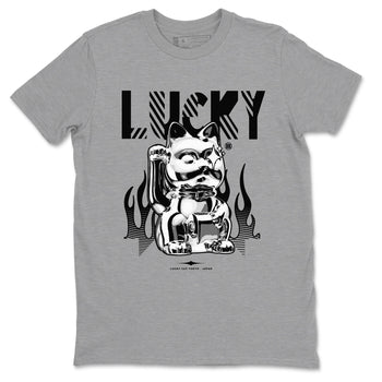 Air Jordan 4 Retro White Thunder shirts to match jordans Lucky Cat sneaker match tees Air Jordan 4 White Thunder SNRT Sneaker Release Tees unisex cotton Heather Grey 2 crew neck shirts