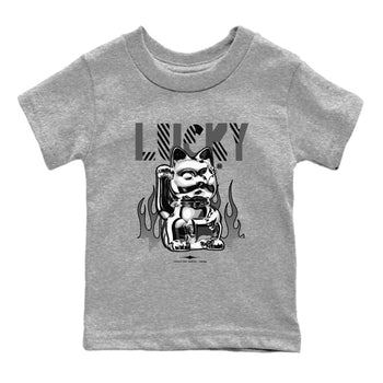 Air Jordan 5 Black Cat shirts to match jordans Lucky Cat sneaker match tees Air Jordan 5 Retro Black Cat SNRT Sneaker Release Tees Youth Baby Heather Grey 2 crew neck shirts