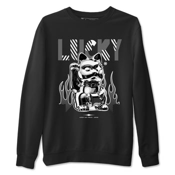 Air Jordan 5 Black Cat shirts to match jordans Lucky Cat sneaker match tees Air Jordan 5 Retro Black Cat SNRT Sneaker Release Tees unisex cotton Black 2 crew neck shirts