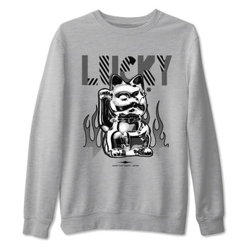 Air Jordan 5 Black Cat shirts to match jordans Lucky Cat sneaker match tees Air Jordan 5 Retro Black Cat SNRT Sneaker Release Tees unisex cotton Heather Grey 2 crew neck shirts