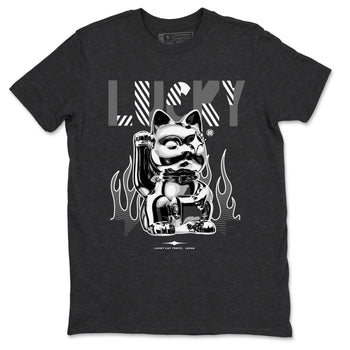 Air Jordan 5 Black Cat shirts to match jordans Lucky Cat sneaker match tees Air Jordan 5 Retro Black Cat SNRT Sneaker Release Tees unisex cotton Charcoal Heather 2 crew neck shirts