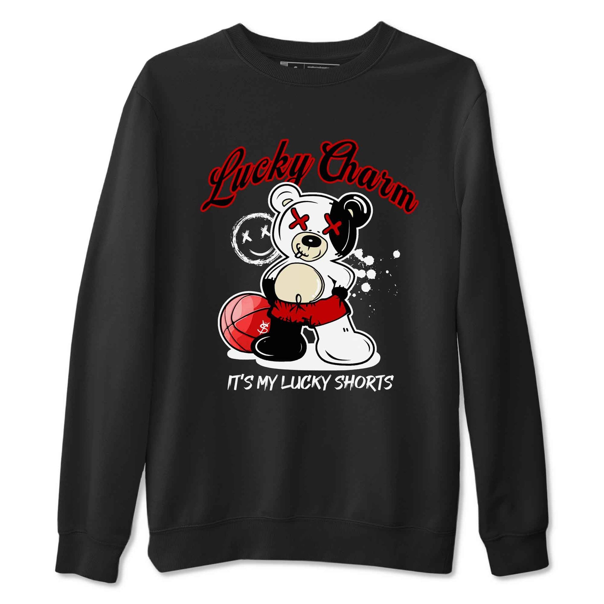 1s Black Toe Reimagined shirts to match jordans Lucky Charm best t shirts to wear with jordans AJ1 High OG Black Toe Reimagined match shoes to clothes SNRT Sneaker Tees unisex cotton Black 2 shirts
