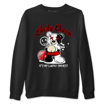 1s Black Toe Reimagined shirts to match jordans Lucky Charm best t shirts to wear with jordans AJ1 High OG Black Toe Reimagined match shoes to clothes SNRT Sneaker Tees unisex cotton Black 2 shirts