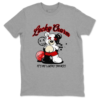 1s Black Toe Reimagined shirts to match jordans Lucky Charm best t shirts to wear with jordans AJ1 High OG Black Toe Reimagined match shoes to clothes SNRT Sneaker Tees unisex cotton Heather Grey 2 shirts