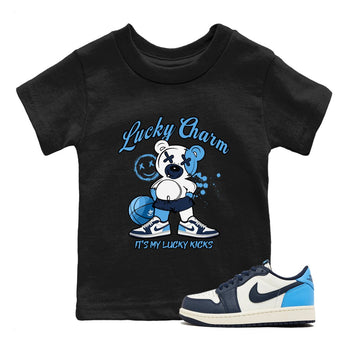 1s Obsidian shirts to match jordans Lucky Charm shirts to match Jordans AJ1 Retro Low OG Obsidian match shoes to clothes SNRT Sneaker Tees Youth Baby Black 1 tee