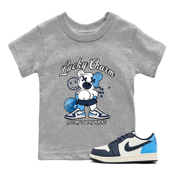 1s Obsidian shirts to match jordans Lucky Charm shirts to match Jordans AJ1 Retro Low OG Obsidian match shoes to clothes SNRT Sneaker Tees Youth Baby Heather Grey 1 tee