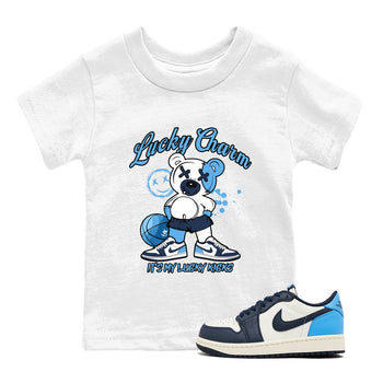 1s Obsidian shirts to match jordans Lucky Charm shirts to match Jordans AJ1 Retro Low OG Obsidian match shoes to clothes SNRT Sneaker Tees Youth Baby White 1 tee