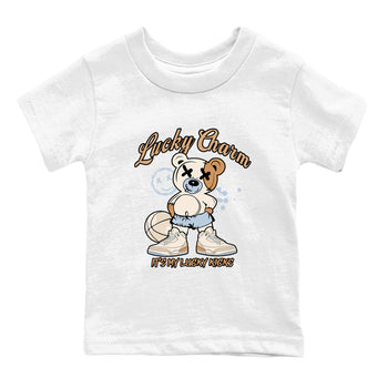 Sneaker match tees – Sneaker Tees To Match Air Jordan 3 Champagne and Oysters Shoes – Lucky Charm Kids T-Shirt White 2
