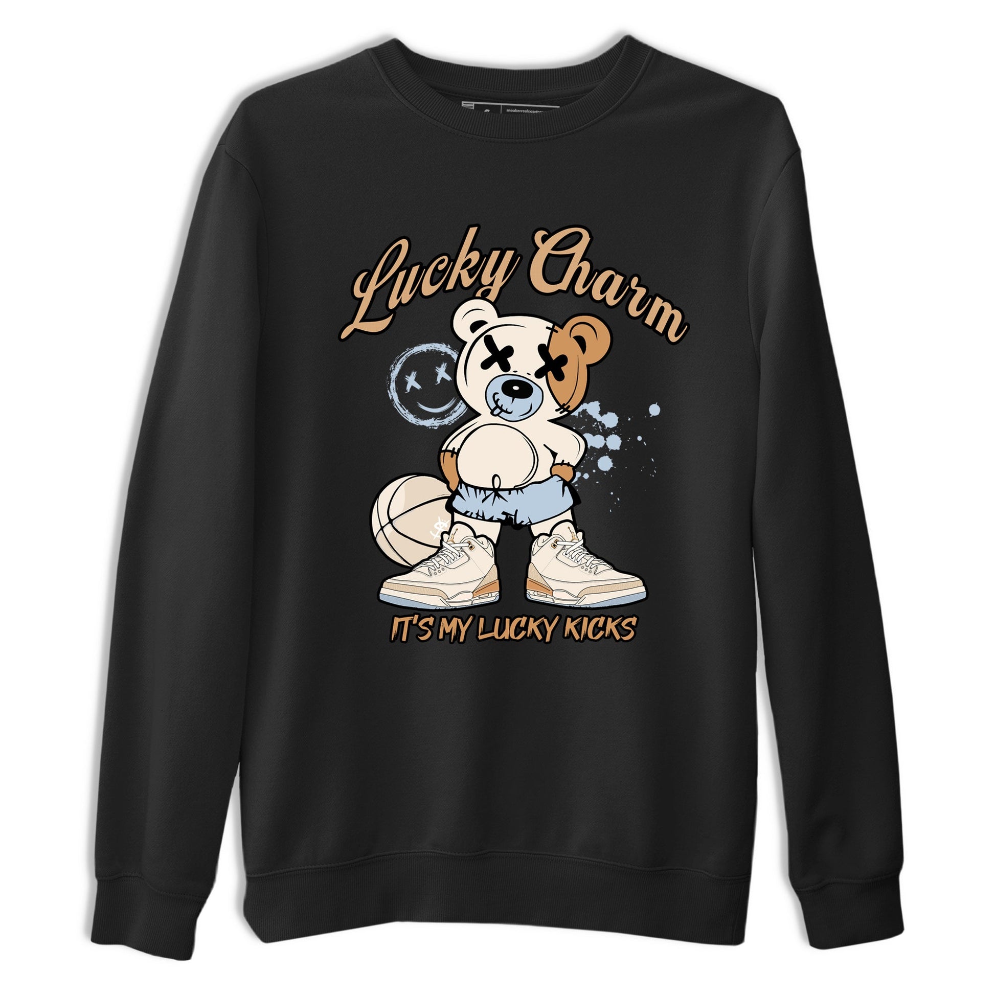 Sneaker match tees – Sneaker Tees To Match Air Jordan 3 Champagne and Oysters Shoes – Lucky Charm Tee Black 2