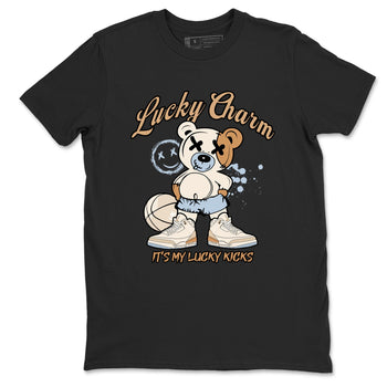 Sneaker match tees – Sneaker Tees To Match Air Jordan 3 Champagne and Oysters Shoes – Lucky Charm Tee Black 2
