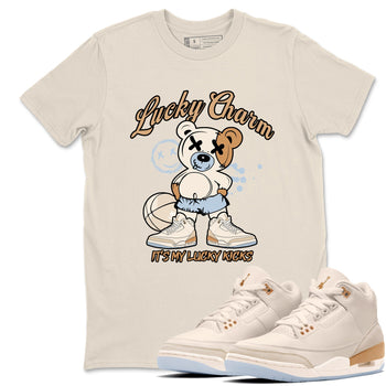 Sneaker match tees – Sneaker Tees To Match Air Jordan 3 Champagne and Oysters Shoes – Lucky Charm Tee Natural 1